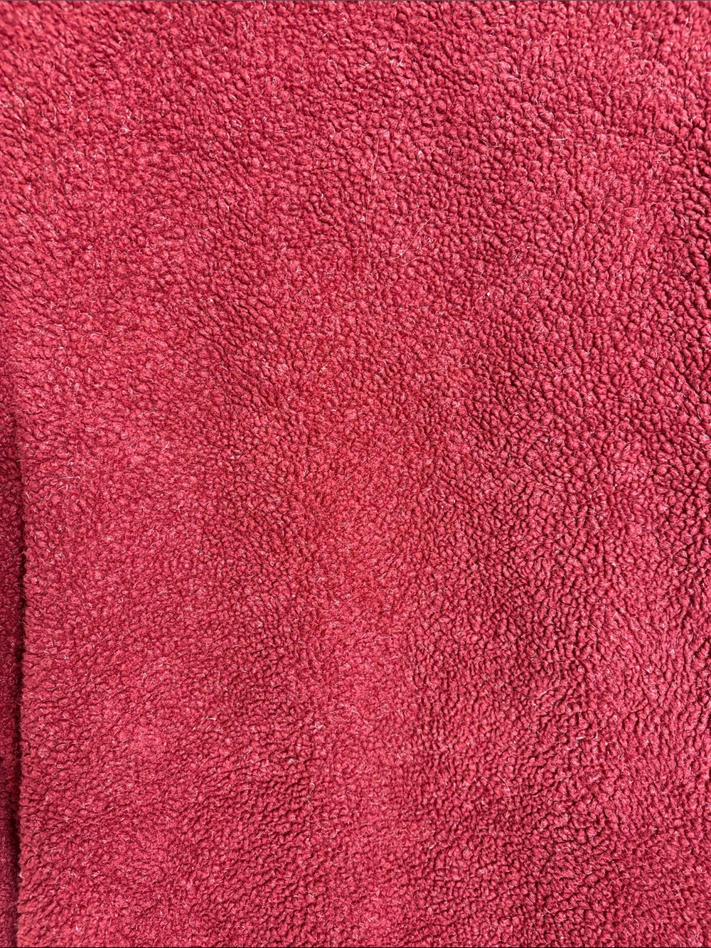 Vintage LLBean- 90’s Plush Sherpa Pullover Jacket in Deep Red - Picture 7 of 9